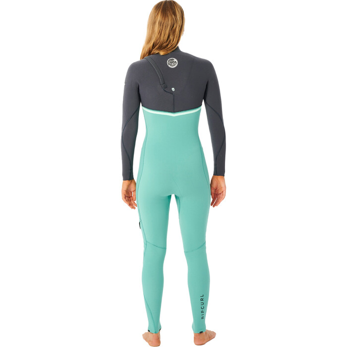 2023 Rip Curl Mujer E-Bomb 4/3mm Zip Free Neopreno WSMYIG - Green